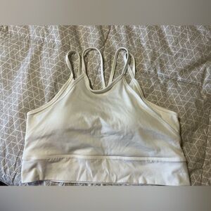 Nike Women’s Cream Ribbed Strappy Sports Bralette